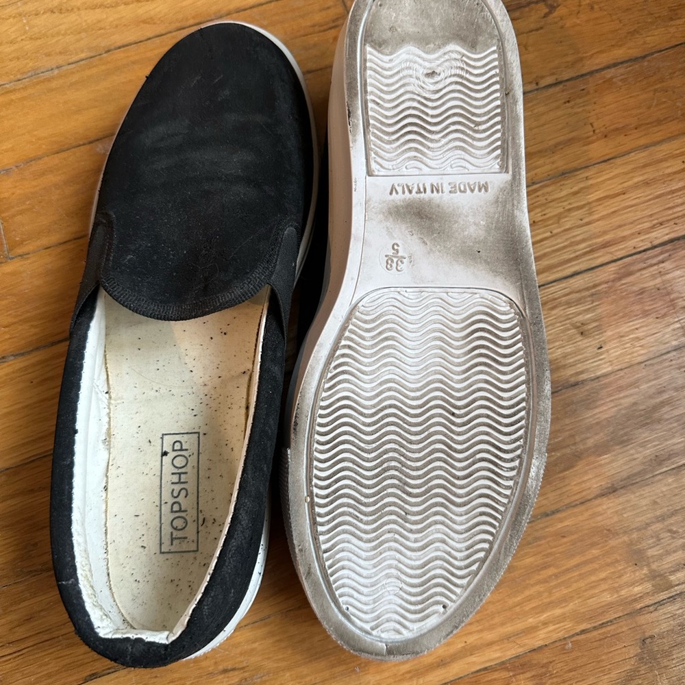 Topshop faux suede sneakers size 8